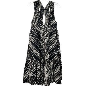 Anthropologie Plenty by Tracy Reese Dress Dark Feminine Racer-Back Flowy Size 10